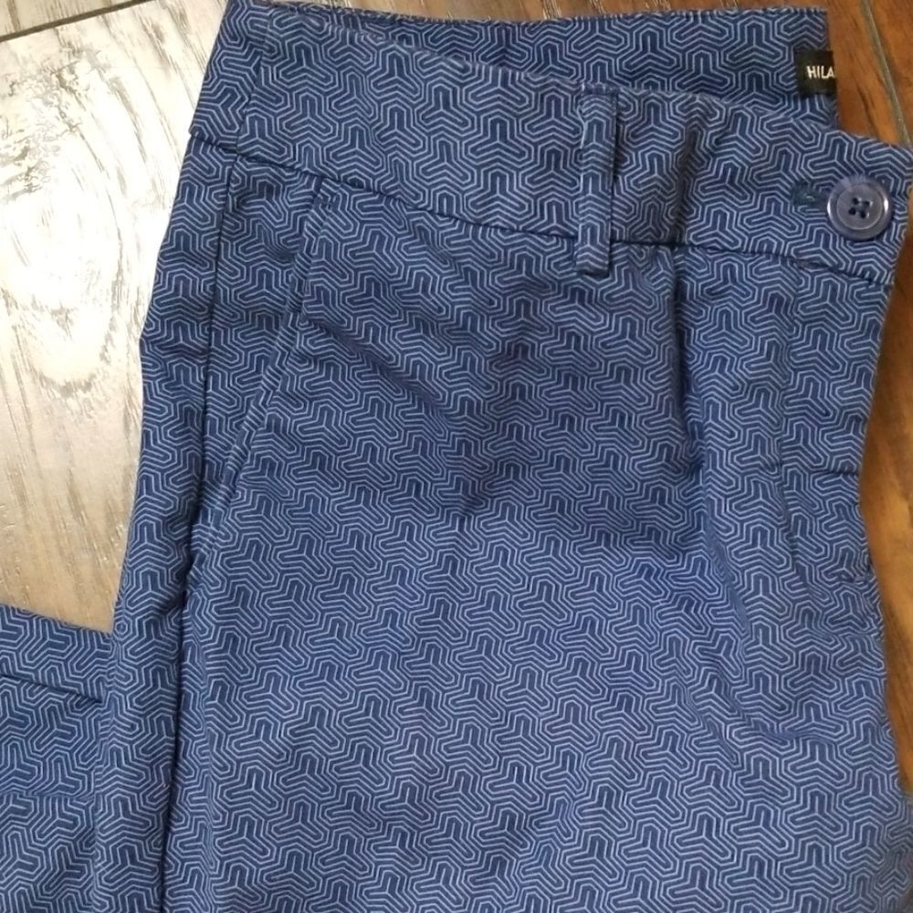 Hilary Radley Blue Abstract Slacks - Picture 2 of 6